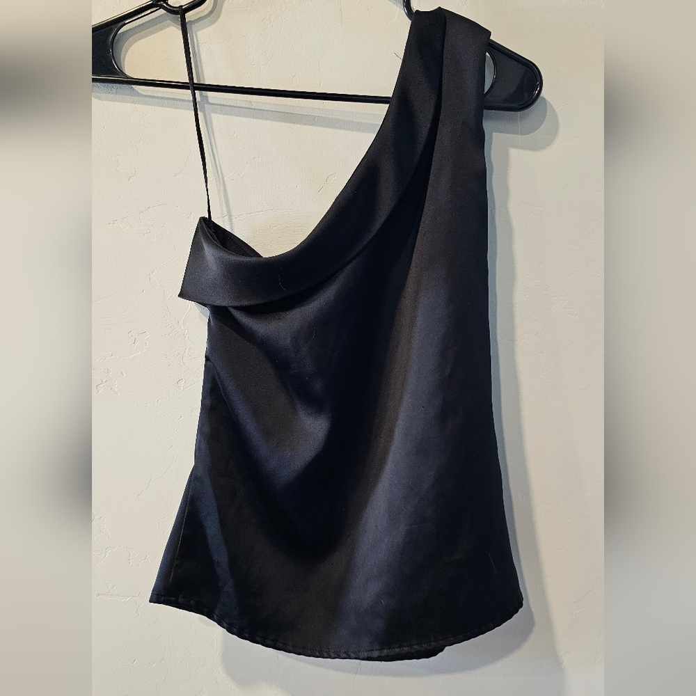 Tahari Black Asymmetrical Midi Skirt Cocktail